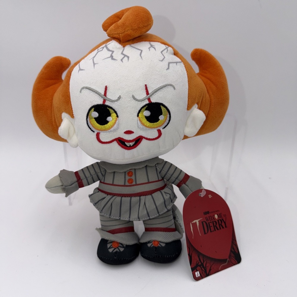 Warner Bros. IT WELCOME TO DERRY Pennywise Evil Clown 8" Plush Horror NWT